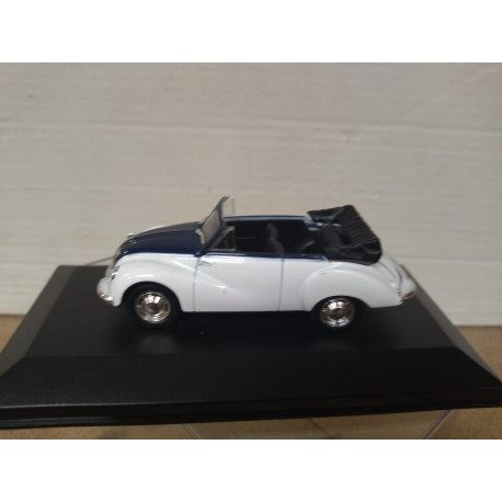 IFA F9 CABRIOLET 1953 BLUE/WHITE 1:43 DeAGOSTINI IXO BOX NO ORIGINAL