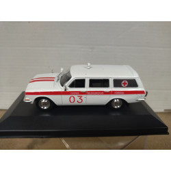 GAZ 24-03 1974 AMBULANCE 1:43 DeAGOSTINI IXO CAJA NO ORIGINAL