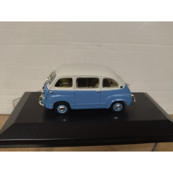 FIAT 600 MULTIPLA 1956 BLUE/WHITE 1:43 NOREV HACHETTE CAJA NO ORIGINAL
