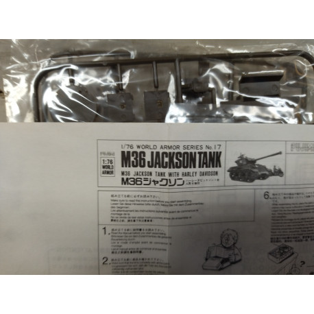M36 JACKSON TANK WITH HARLEY DAVIDSON WW 2 MODEL KIT 1:76 FUJIMI NO BOX