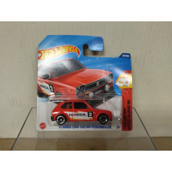 HONDA CIVIC 1973 RED 9/10 THEN AND NOW 1:64 HOT WHEELS