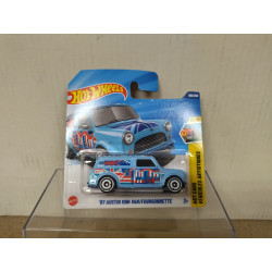 AUSTIN MINI VAN 1967 BLUE UNION JACK 10/10 ART CARS 1:64 HOT WHEELS