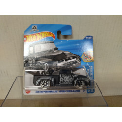 FORD F-100 1956 TRUCK BLACK 8/10 CELEBRATION RACERS 1:64 HOT WHEELS