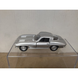 CHEVROLET CORVETTE C2 1963 COUPE STINGRAY SILVER 1:38 MAISTO NO BOX