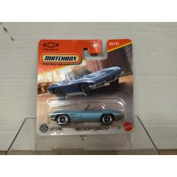 CHEVROLET CORVETTE C2 1963 CONVERTIBLE BLUE 83/125 1:64 MATCHBOX