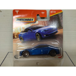 TESLA MODEL S BLUE 42/125 1:64 MATCHBOX