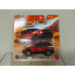 FORD BRONCO 2022 SPORT RED 87/125 1:64 MATCHBOX
