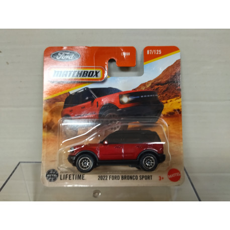 FORD BRONCO 2022 SPORT RED 87/125 1:64 MATCHBOX