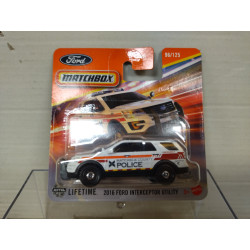 FORD INTERCEPTOR UTILITY 2016 POLICE 96/125 1:64 MATCHBOX