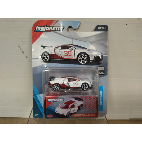 BUGATTI CHIRON PUR SPORT WHITE SHOWROOM DELUXE /apx 1:64 MAJORETTE