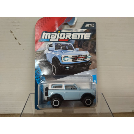 FORD BRONCO BLUE/WHITE PREMIUM SHOWROOM /apx 1:64 MAJORETTE