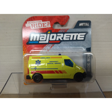 RENAULT MASTER AMBULANCE EMERGENCY RIDE NOW /apx 1:64 MAJORETTE