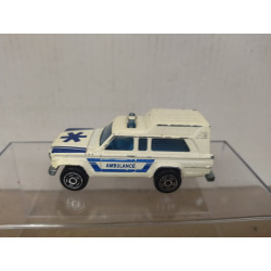AMBULANCE (JEEP CHEROKEE) BLUE/WHITE 1:64/apx 1:64 MAJORETTE 269 NO BOX