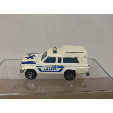 AMBULANCE (JEEP CHEROKEE) BLUE/WHITE 1:64/apx 1:64 MAJORETTE 269 NO BOX