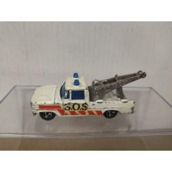 DODGE DEPANNEUSE TRUCK SOS WHITE 1:80/apx 1:64 MAJORETTE 212 NO BOX