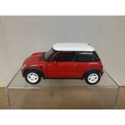 MINI COOPER RED/WHITE 11cm Long 1:34/39 DIECAST NO BOX