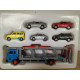 CAR TRANSPORTER + 5 JAPAN CARS 1:64 TOMICA