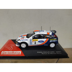 FORD FOCUS WRC 2001 RALLY MONTE CARLO CARLOS SAINZ 1:43 ALTAYA IXO