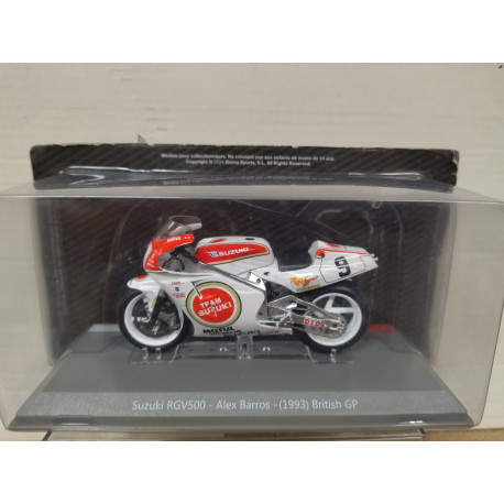 SUZUKI RGV 500 1993 ALEX BARROS GP BRITISH  MOTO GP 1:18 ALTAYA IXO