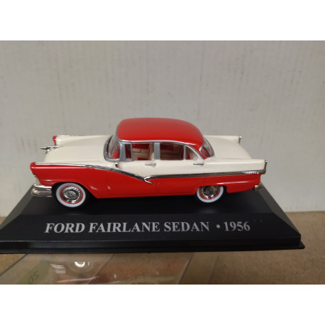 FORD FAIRLANE 1956 RED/WHITE 1:43 ATLAS IXO