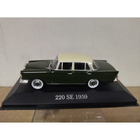MERCEDES-BENZ W111 220 SE 1959 COLAS GREEN/WHITE 1:43 ALTAYA IXO