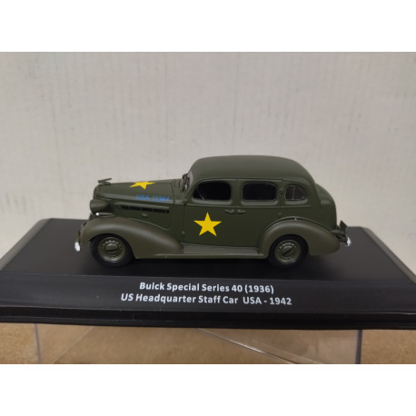 BUICK SPECIAL SERIES 40 1936 US ARMY HQ 1942 WW 2 1:43 ALTAYA IXO
