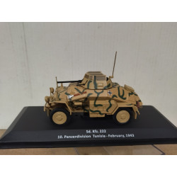 Sd.Kfz.222 1943 10 PZ.DIV. TUNISIA DAK GERMANY WW 2 1:43 ALTAYA IXO