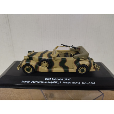 HORCH 853A 1937 CABRIOLET AOK.1 GERMANY 1944 WW 2 1:43 ALTAYA IXO