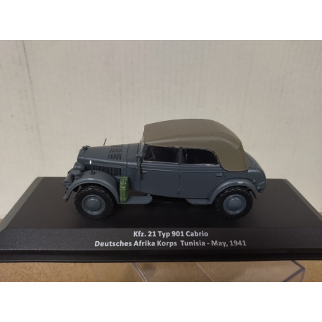 Kfz.21 HORCH 901 CABRIO 1941 DAK TUNISIA GERMANY WW 2 1:43 ALTAYA IXO