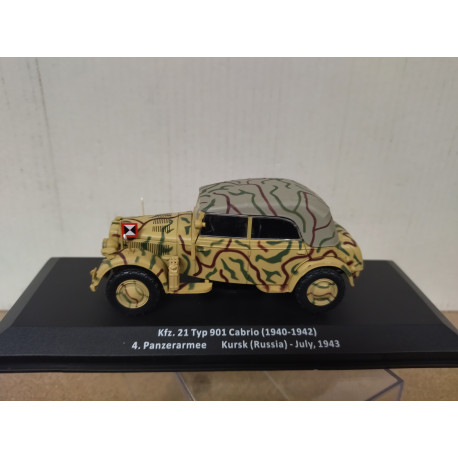 Kfz.21 HORCH 901 CABRIO 1943 4.PANZERAMEE KURSK GERMANY WW 2 1:43 ALTAYA IXO