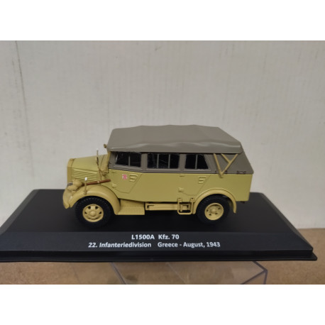 KFZ.70 KRUPP-PROTZE L1500A 1943 22.INFANTERIE-DIV GREECE WW 2 1:43 ALTAYA IXO