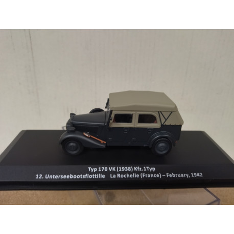 Sd.Kfz.1 MERCEDES-BENZ 170 VK 1942 12.USBF GERMANY WW 2 1:43 ALTAYA IXO