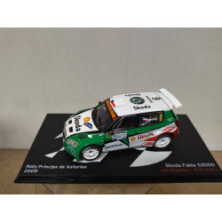 SKODIA FABIA S2000 2009 RALLY PRINCIPE ASTURIAS KOPECKY 1:43 ALTAYA IXO