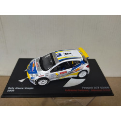 PEUGEOT 207 S2000 2009 RALLY ALSACE-VOSGES CANIVENQ 1:43 ALTAYA IXO