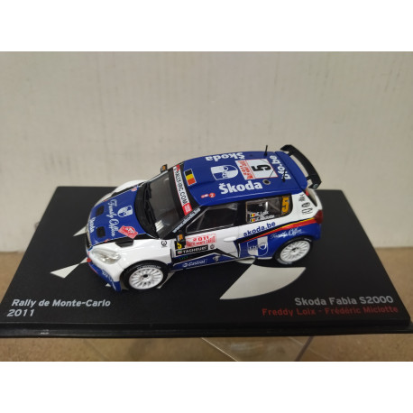 SKODA FABIA S2000 2011 RALLY MONTE CARLO LOIX 1:43 ALTAYA IXO