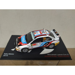 MITSUBISHI LANCER 2010 EVO IX RALLY MEXICO ARAUJO 1:43 ALTAYA IXO