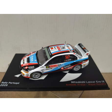MITSUBISHI LANCER 2009 EVO IX RALLY PORTUGAL ARAUJO 1:43 ALTAYA IXO