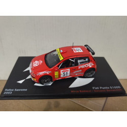 FIAT PUNTO S1600 2003 RALLY SANREMO BALDACCI 1:43 ALTAYA IXO