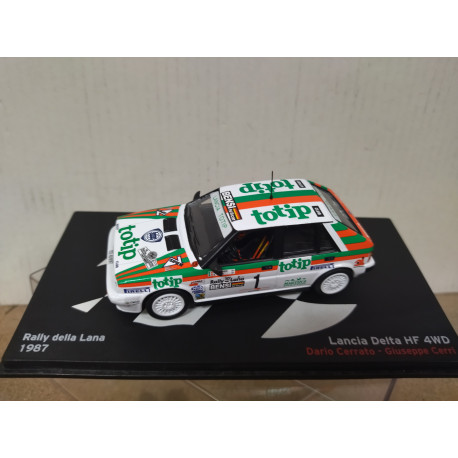 LANCIA DELTA 1987 HF 4WD RALLY DELLA LANA CERRATO 1:43 ALTAYA IXO