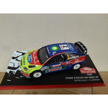 FORD FOCUS RS WRC 07 2008 RALLY MONTE CARLO HIRVONEN 1:43 ALTAYA IXO