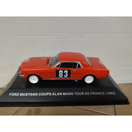 FORD MUSTANG 1964 TOUR FRANCE ALAN MANN MUSTANG-AMERICAN CARS 1:43 ALTAYA IXO
