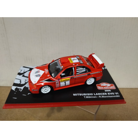 MITSUBISHI LANCER 2000 EVO VI RALLY MONTE CARLO MAKINEN 1:43 ALTAYA IXO