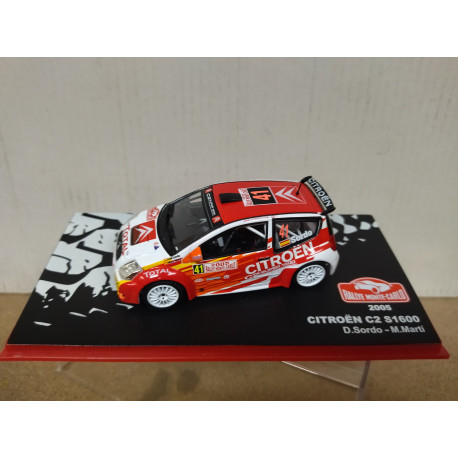 CITROEN C2 S1600 2005 RALLY MONTE CARLO SORDO 1:43 ALTAYA IXO