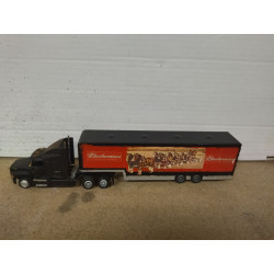 CAMION/TRUCK USA BUDWEISER RED 1:87 H0 SUCIO/DESGUACE