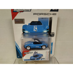 PORSCHE VISION GRAN TURISMO BLUE + CARTON BOX PORSCHE 1:64 MAJORETTE