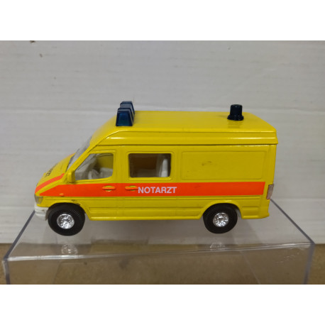 AMBULANCE NOTARZT YELLOW apx 1:36 TINS TOYS NO BOX