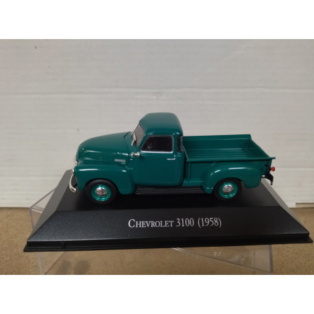 CHEVROLET 3100 1958 PICKUP GREEN MEMORABLES MEXICO 1:43 DeAGOSTINI IXO