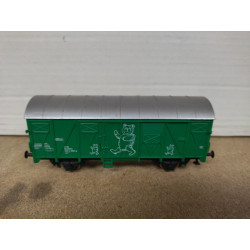 VAGON CERRADO VERDE 1:87 H0 NO BOX