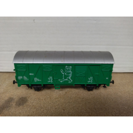 VAGON CERRADO VERDE 1:87 H0 NO BOX