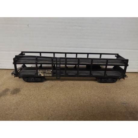 VAGON TRANSPORTE COCHES STVA BLACK 1:87 H0 JOUEF NO BOX